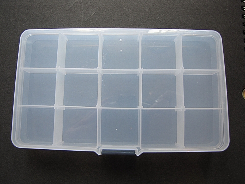 Sortierbox Aufbewahrungsbox 15 Fcher flex, 17x10cm, transparent